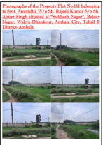 Plot for Sale in baldev nagar, Ambala