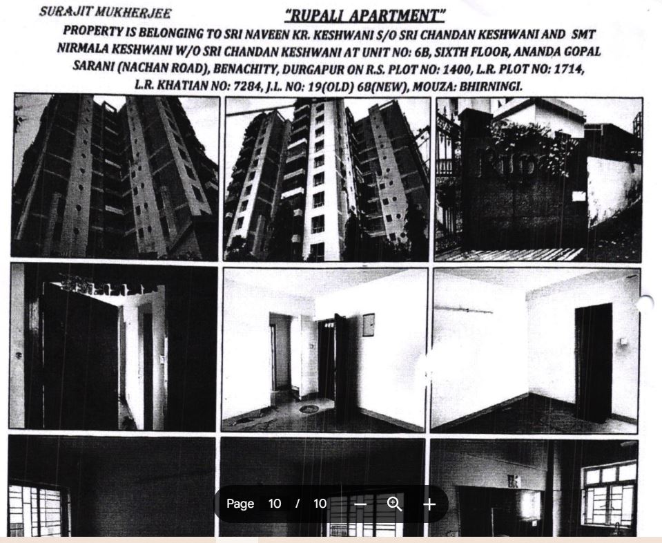3 BHK Flat for Sale in RUPALI APARTMENT, BENACHITY MARKET, Durgapur