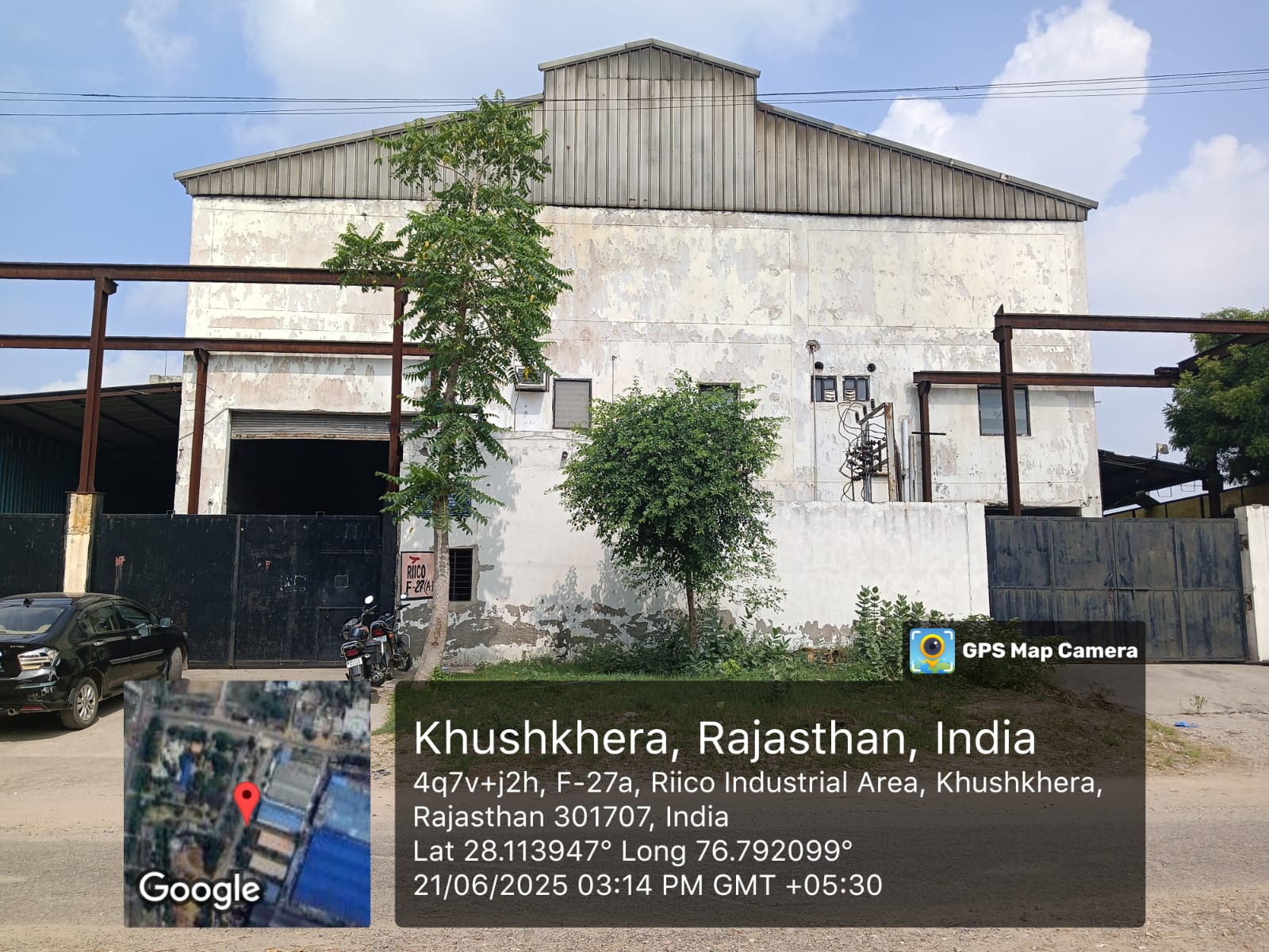 Industrial Plot with Factory Building for Sale in Bhiwadi