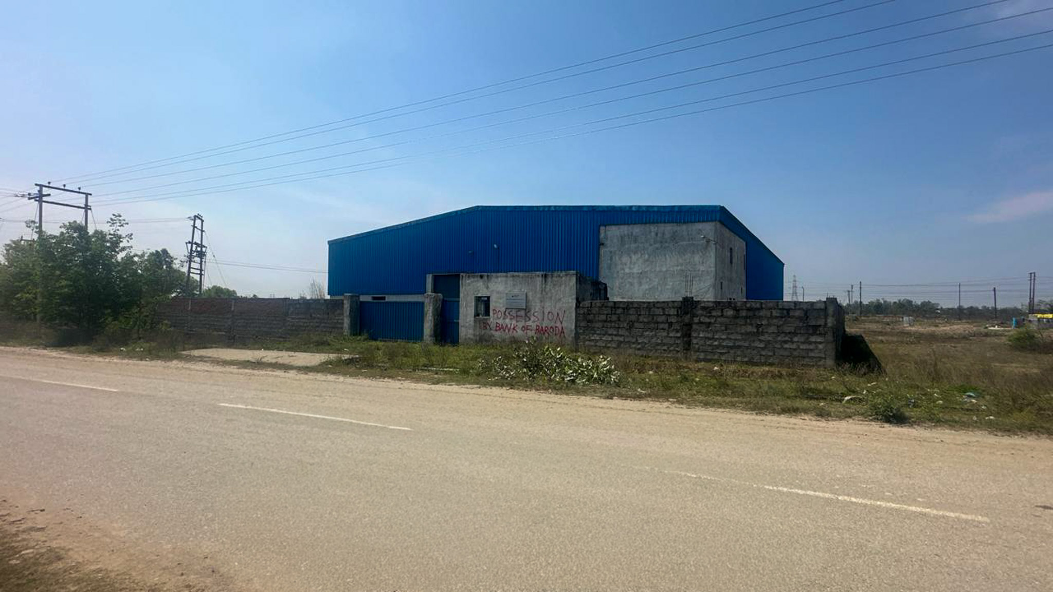 Industrial Plot with Factory Building for Sale in Indora