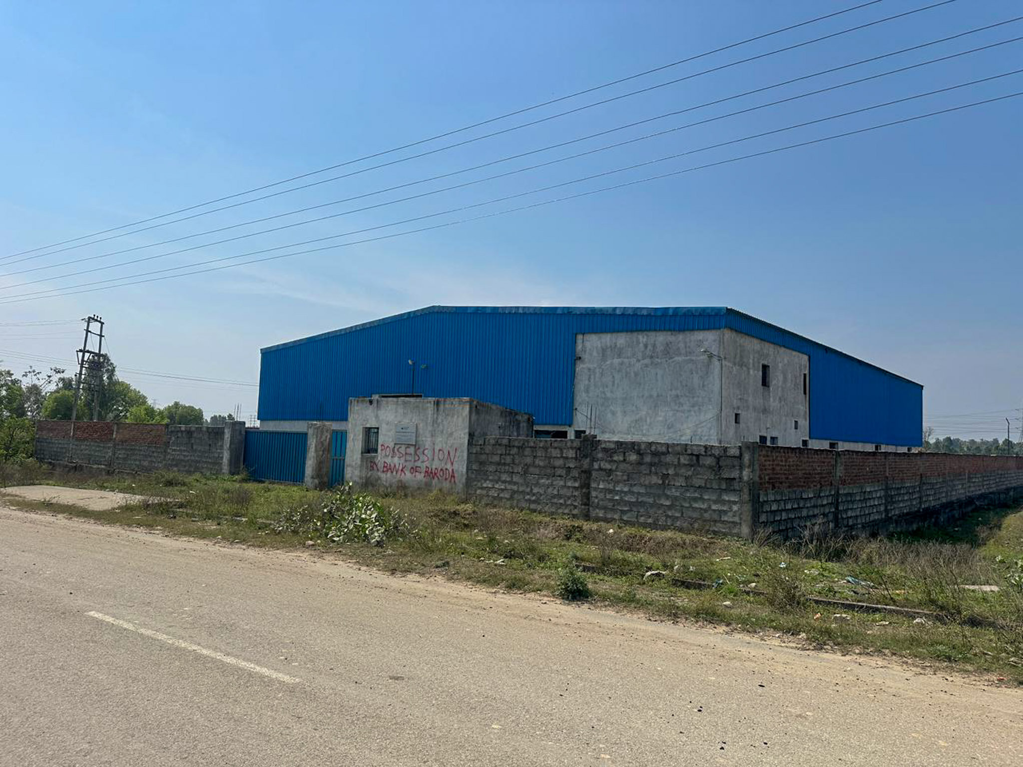 Industrial Plot with Factory Building for Sale in Indora