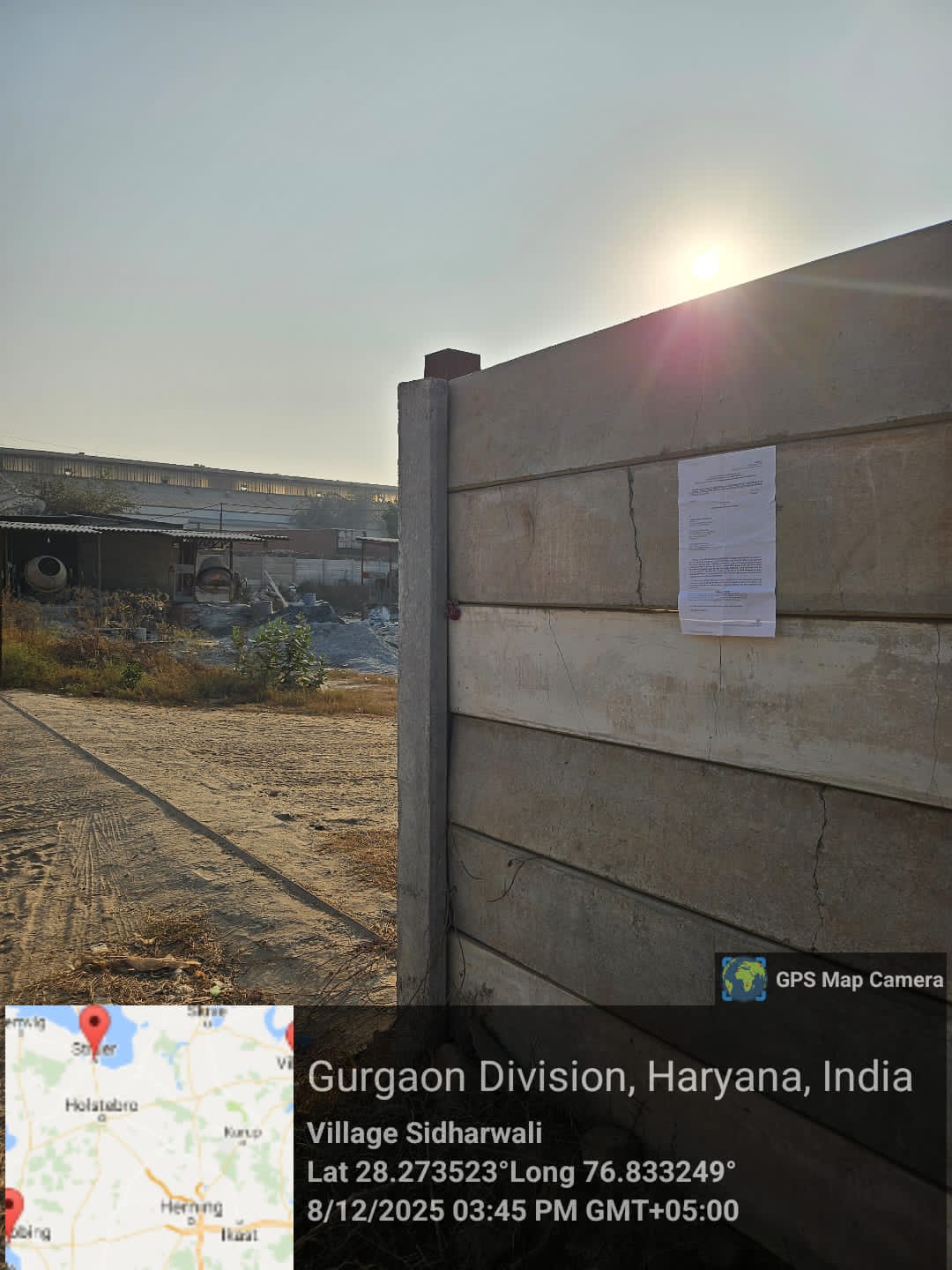 AGRICULUTRE LAND CONVERTED INTO CEMENT BLOCK MANUFACTURING UNIT for Sale in Dharuhera