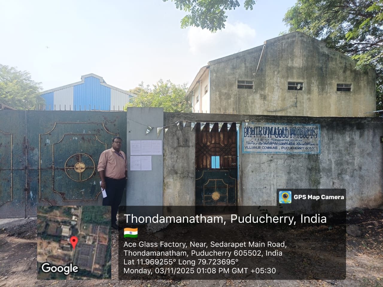 Industrial Plot with Factory Building for Sale in THUTHIPET