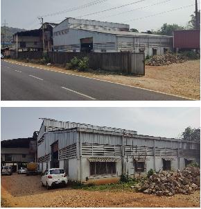 Industrial Plot with Factory Building for Sale in Karkal