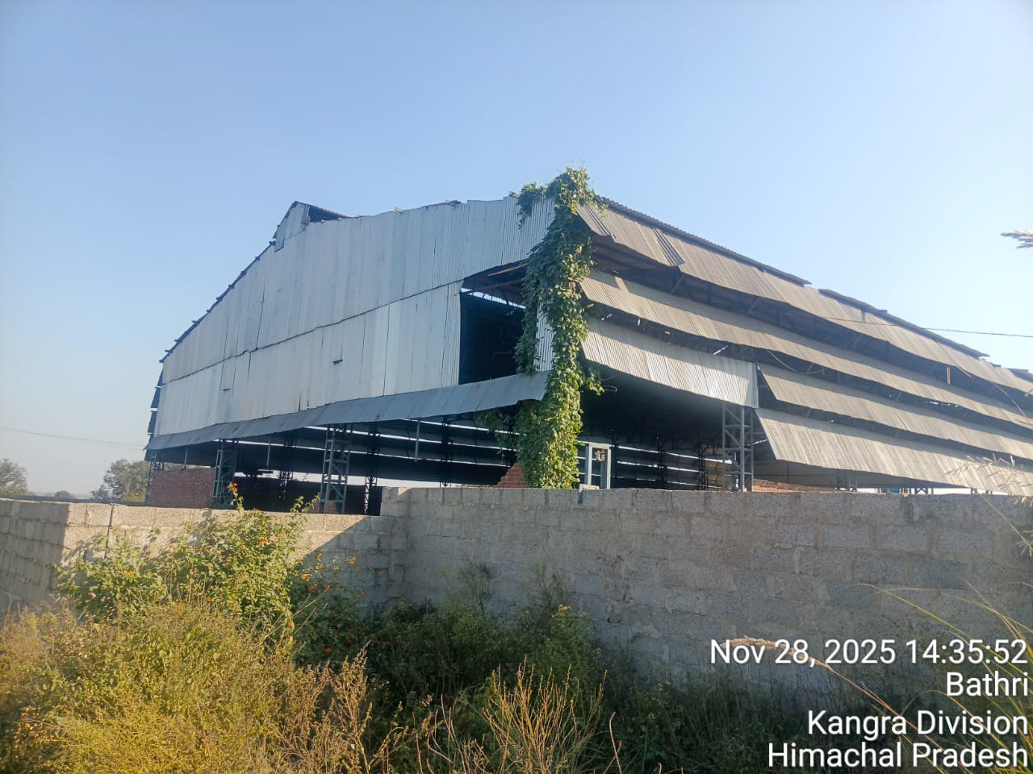 Industrial Plot with Factory Building for Sale in VPO Bela Bathri ,Tehsil Haroli, District Una, Santokhgarh